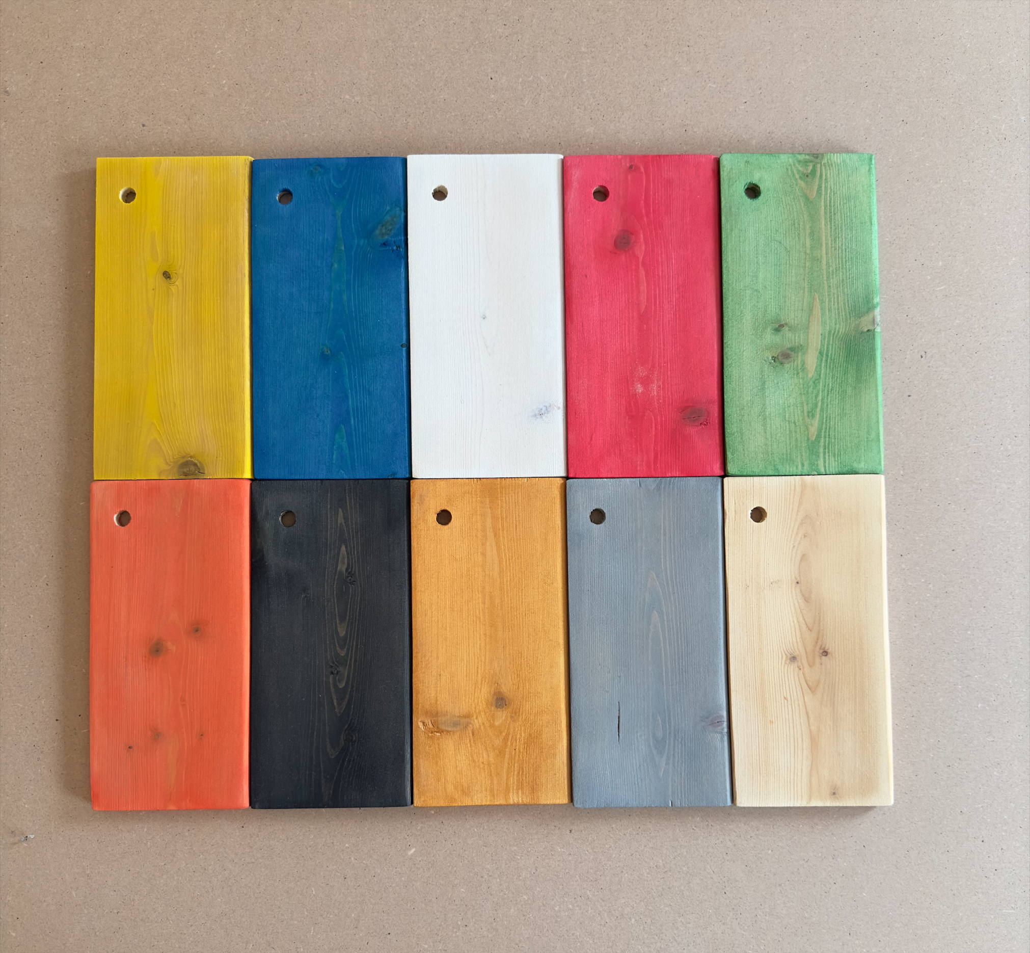 10 Couleur de lasure 10 Couleurs de lasure disponible pour le mobillier DELEXTER